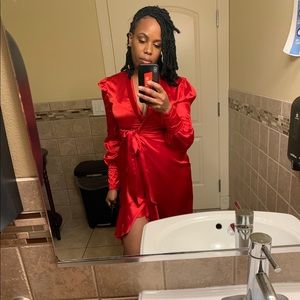 Red Wrap Dress